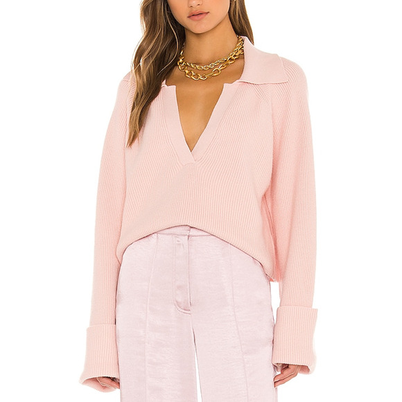 L'Academie 'Harvey' Pink Rayon Pullover Size S
